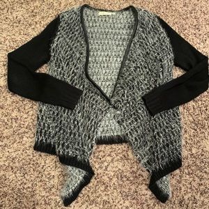 Black and white cardi